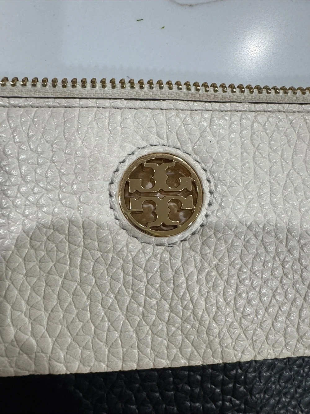 Tory Burch Black and Cream Colorblock Crossbody